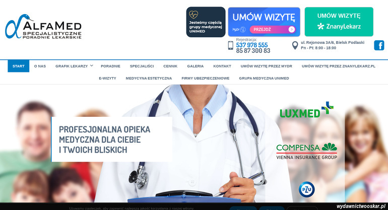 AlfaMed Specjalistyczne Poradnie Lekarskie strona www