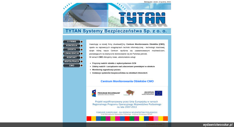 TYTAN SYSTEMY BEZPIECZEŃSTWA SP Z O O strona www