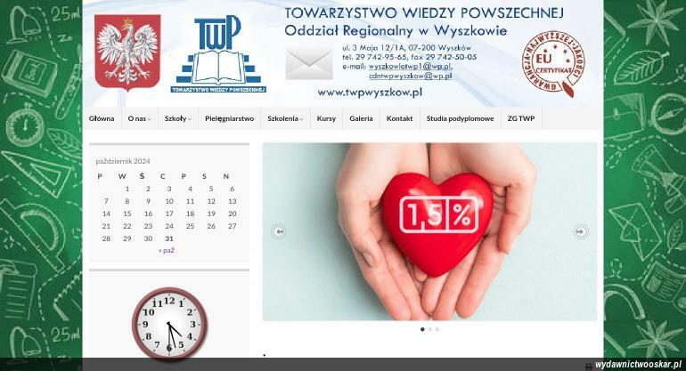 TOWARZYSTWO WIEDZY POWSZECHNEJ ODDZIAŁ REGIONALNY W WYSZKOWIE strona www