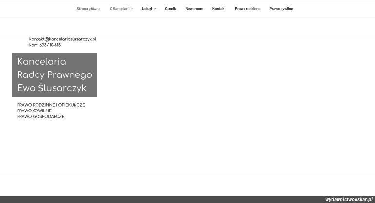 Kancelaria Radcy Prawnego Ewa Ślusarczyk strona www